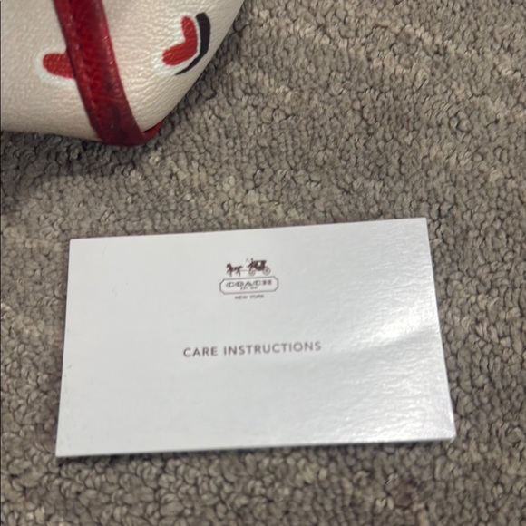 Coach Red and Cream Heart Satchel with Detachable Strap - Picture 15 of 16